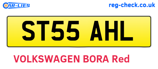 ST55AHL are the vehicle registration plates.