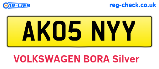 AK05NYY are the vehicle registration plates.