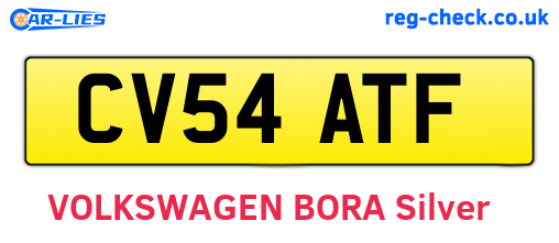 CV54ATF are the vehicle registration plates.