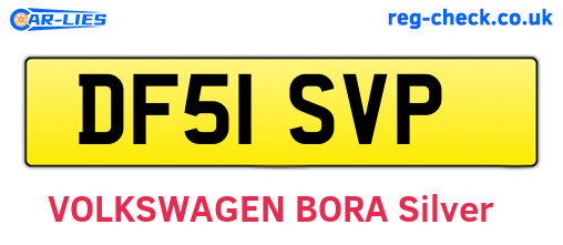 DF51SVP are the vehicle registration plates.