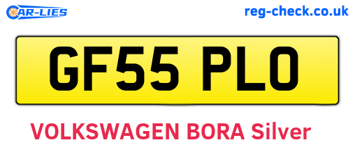 GF55PLO are the vehicle registration plates.