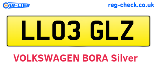 LL03GLZ are the vehicle registration plates.