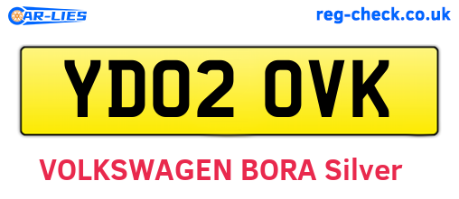 YD02OVK are the vehicle registration plates.