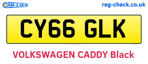 CY66GLK are the vehicle registration plates.