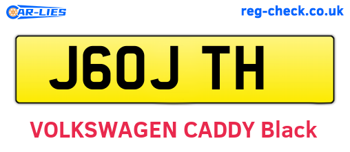 J60JTH are the vehicle registration plates.