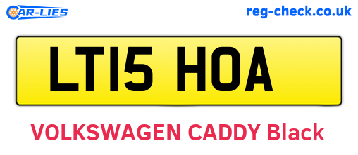 LT15HOA are the vehicle registration plates.