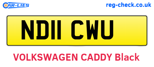 ND11CWU are the vehicle registration plates.