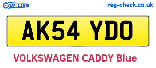 AK54YDO are the vehicle registration plates.
