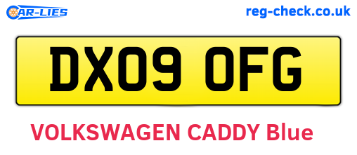 DX09OFG are the vehicle registration plates.