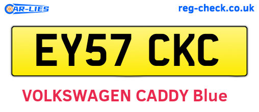 EY57CKC are the vehicle registration plates.