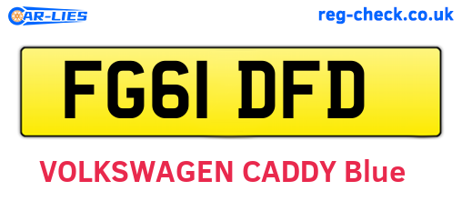 FG61DFD are the vehicle registration plates.