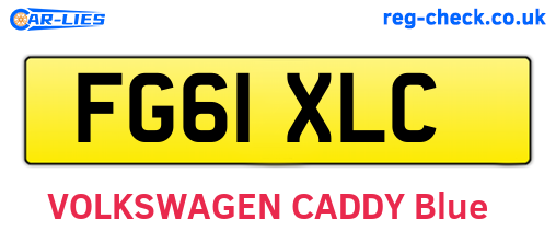 FG61XLC are the vehicle registration plates.