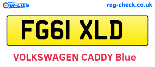FG61XLD are the vehicle registration plates.