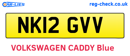 NK12GVV are the vehicle registration plates.