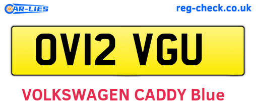 OV12VGU are the vehicle registration plates.