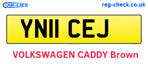YN11CEJ are the vehicle registration plates.