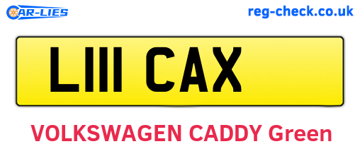 L111CAX are the vehicle registration plates.