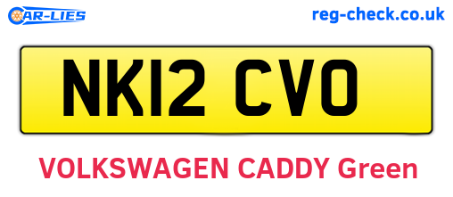 NK12CVO are the vehicle registration plates.