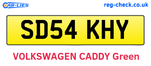 SD54KHY are the vehicle registration plates.
