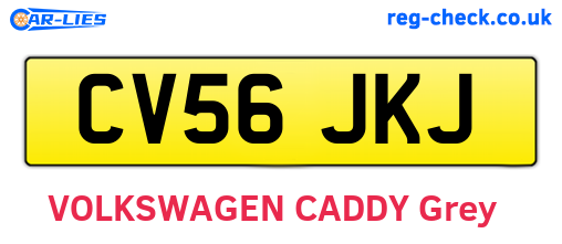 CV56JKJ are the vehicle registration plates.
