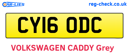 CY16ODC are the vehicle registration plates.