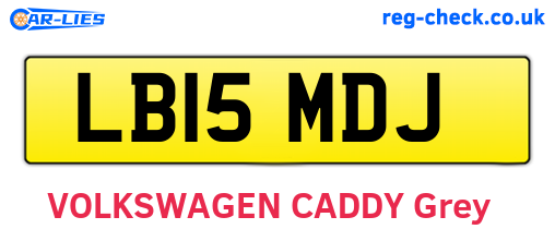 LB15MDJ are the vehicle registration plates.