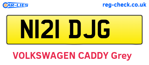 N121DJG are the vehicle registration plates.