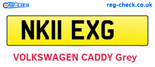 NK11EXG are the vehicle registration plates.