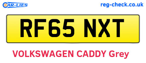 RF65NXT are the vehicle registration plates.