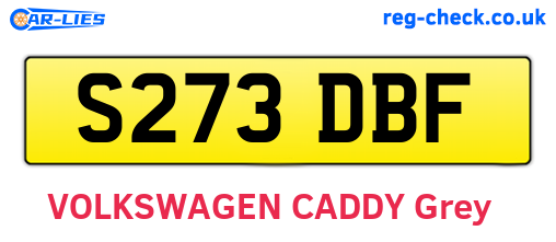 S273DBF are the vehicle registration plates.