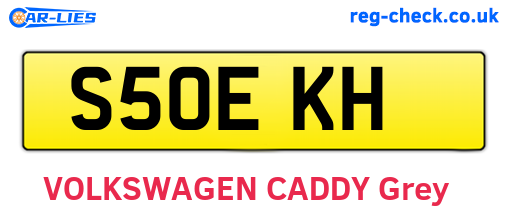 S50EKH are the vehicle registration plates.
