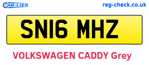 SN16MHZ are the vehicle registration plates.
