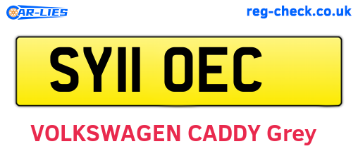 SY11OEC are the vehicle registration plates.
