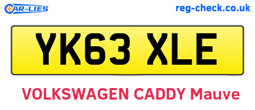 YK63XLE are the vehicle registration plates.