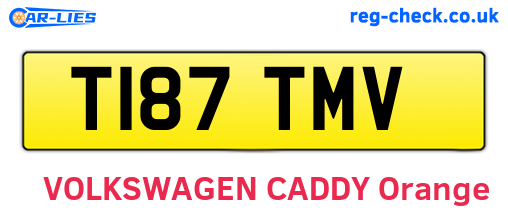 T187TMV are the vehicle registration plates.