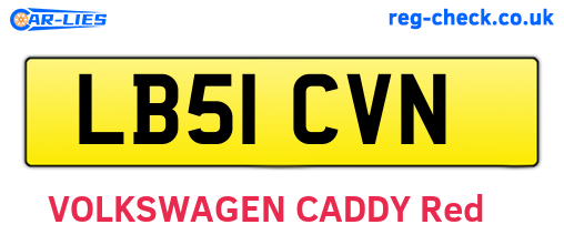 LB51CVN are the vehicle registration plates.