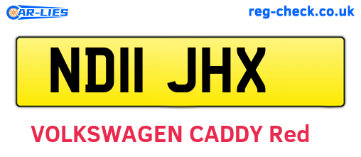ND11JHX are the vehicle registration plates.
