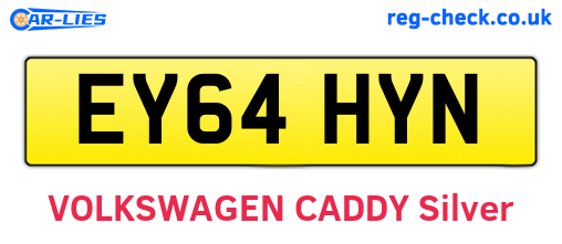 EY64HYN are the vehicle registration plates.