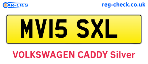 MV15SXL are the vehicle registration plates.