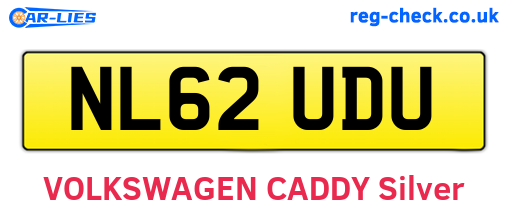 NL62UDU are the vehicle registration plates.