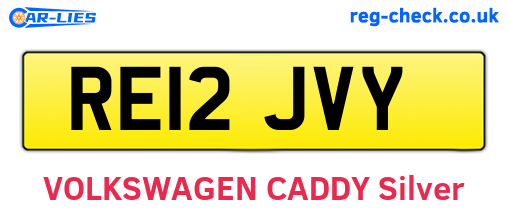 RE12JVY are the vehicle registration plates.