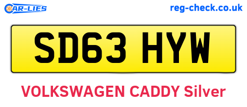 SD63HYW are the vehicle registration plates.