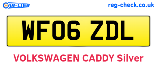 WF06ZDL are the vehicle registration plates.