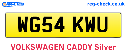 WG54KWU are the vehicle registration plates.