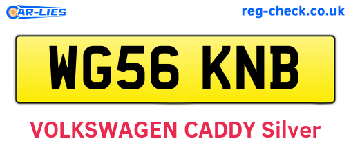 WG56KNB are the vehicle registration plates.
