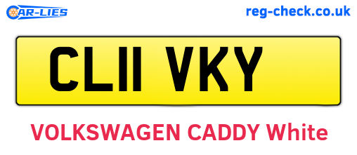 CL11VKY are the vehicle registration plates.