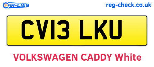 CV13LKU are the vehicle registration plates.