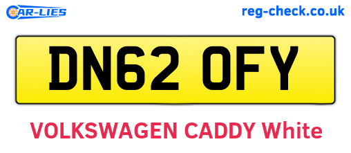 DN62OFY are the vehicle registration plates.
