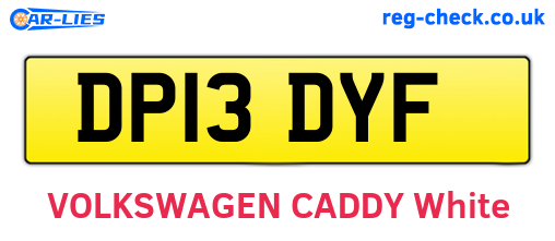 DP13DYF are the vehicle registration plates.