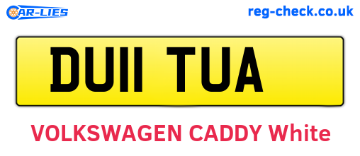 DU11TUA are the vehicle registration plates.